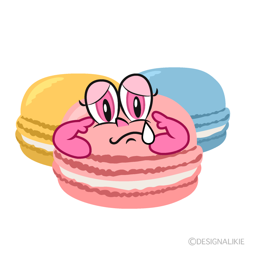 Sad Macaroons Cartoon Character Image
