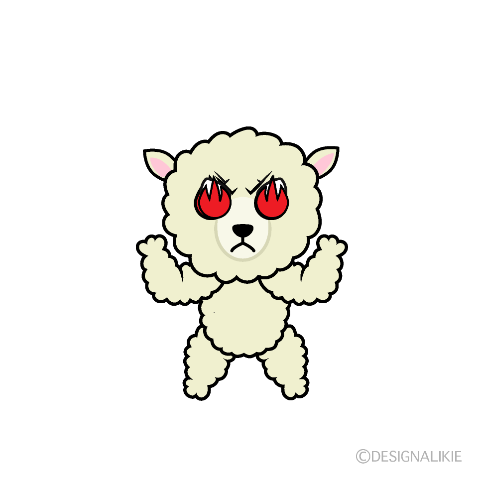 Enthusiastic Sheep Cartoon Character Image