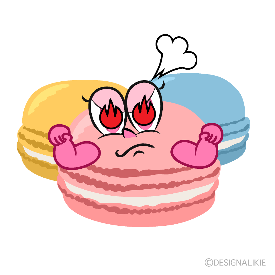 Enthusiasm Macaroons Cartoon Character Image