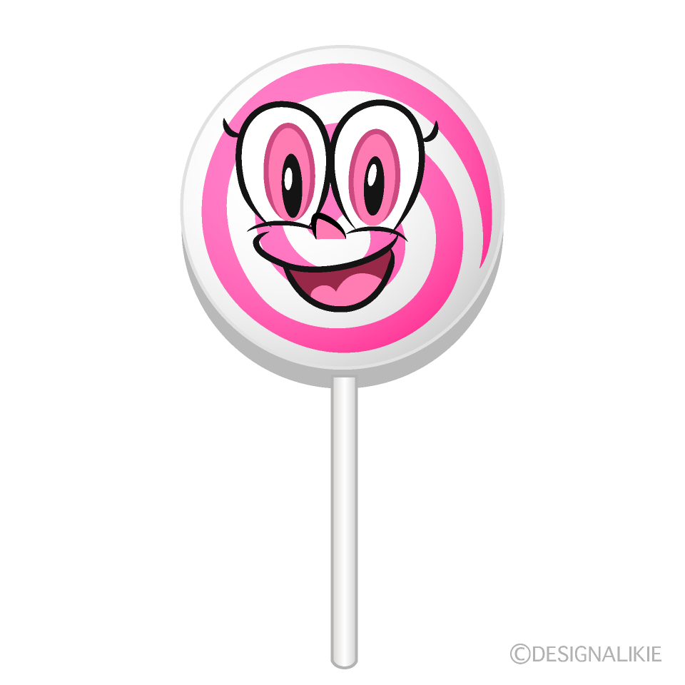 Smiling Lollipop Cartoon Character Image