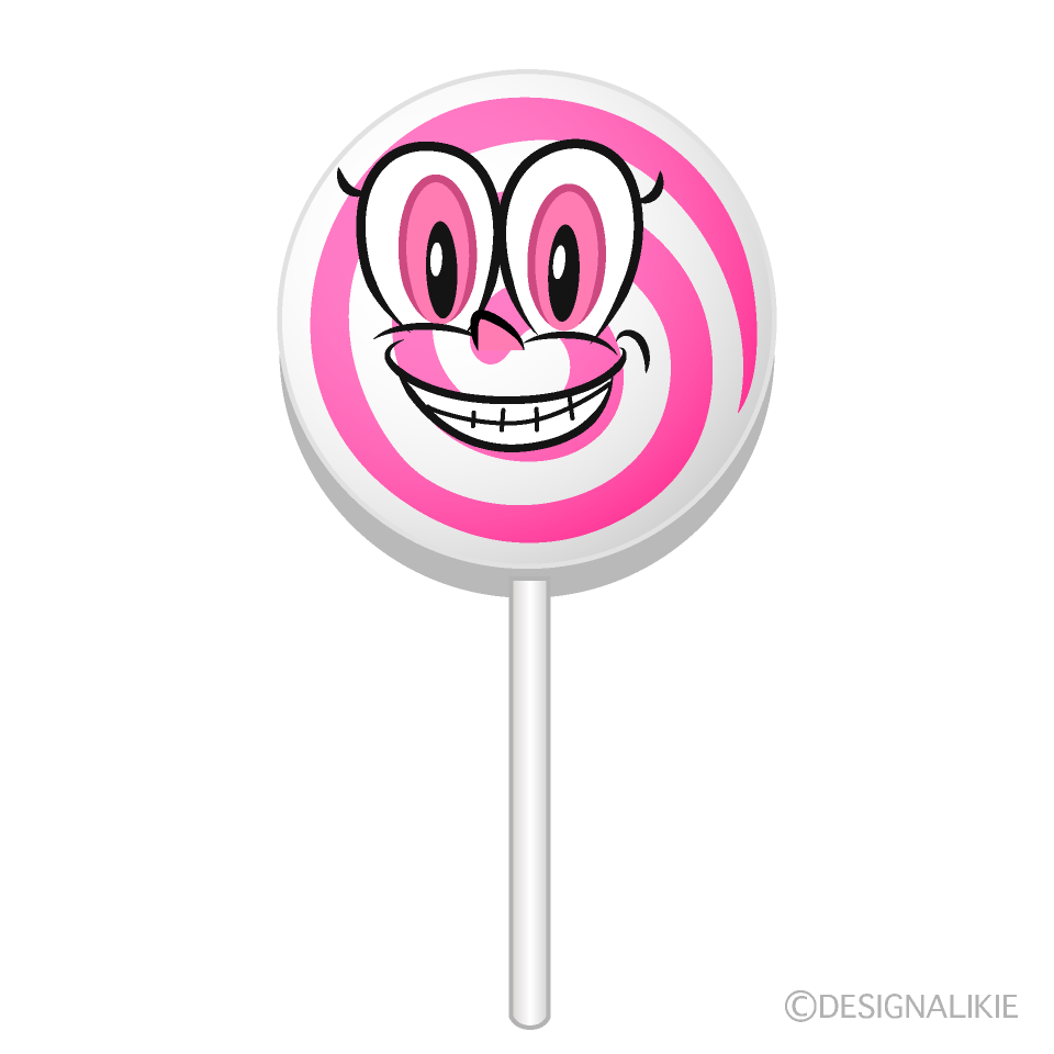 Grinning Lollipop Cartoon Character Image