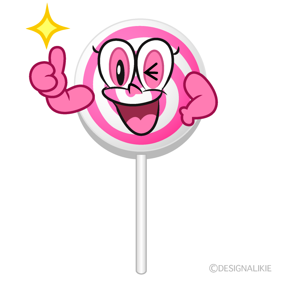 Thumbs up Lollipop Cartoon Character Image