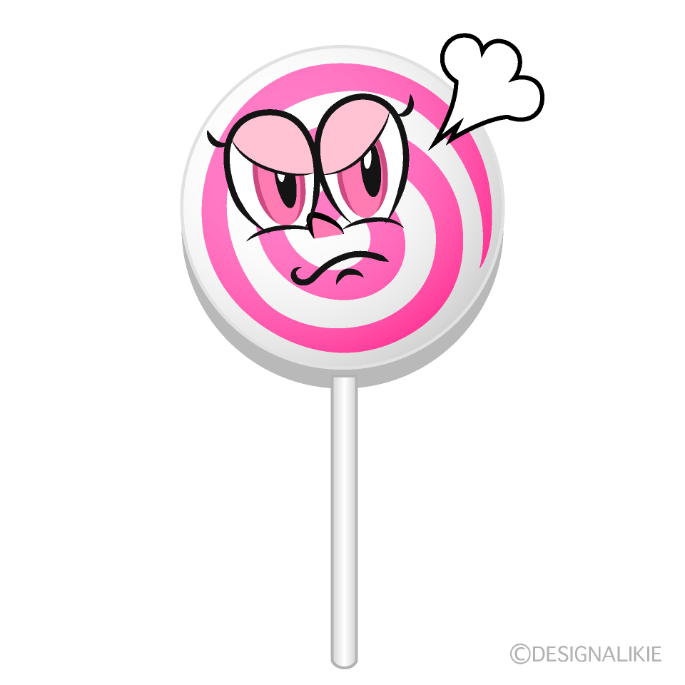 Angry Lollipop Cartoon Character Image