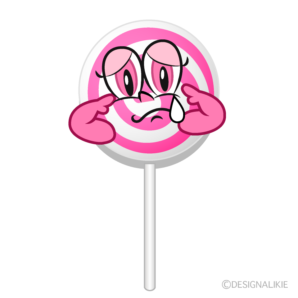 Sad Lollipop Cartoon Character Image