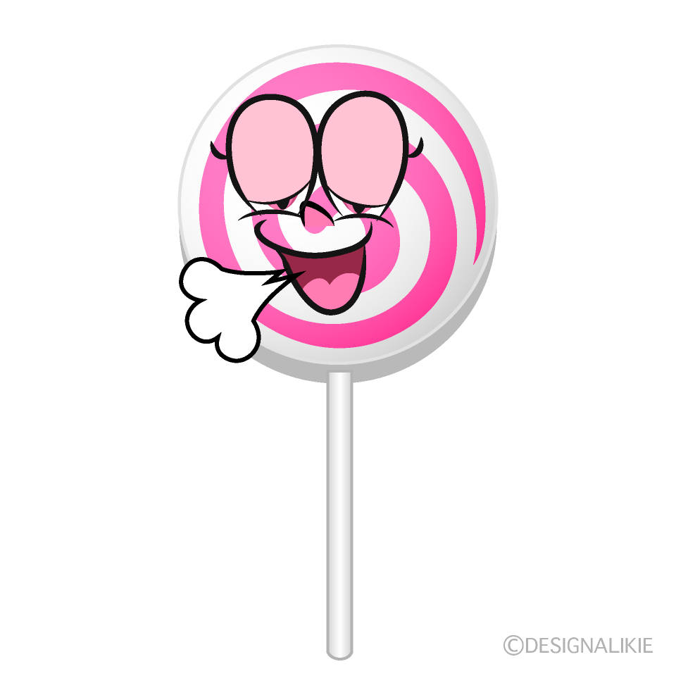 Relaxing Lollipop Cartoon Character Image