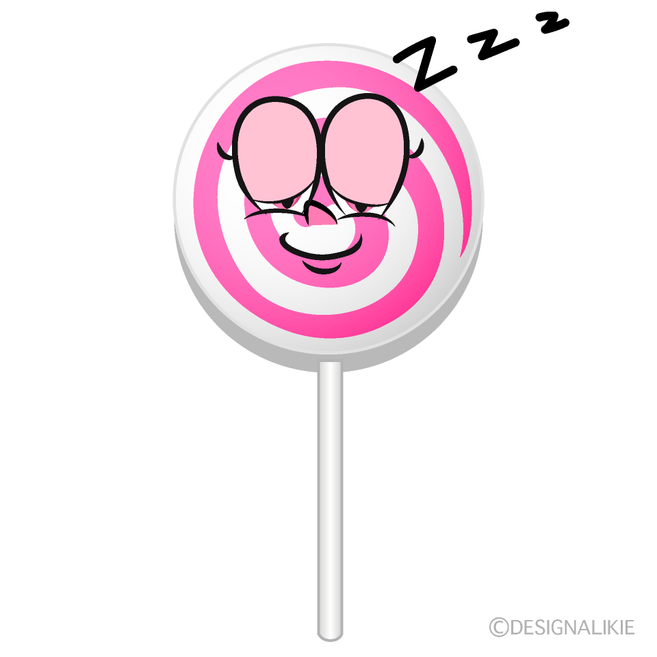 Sleeping Lollipop Cartoon Character Image