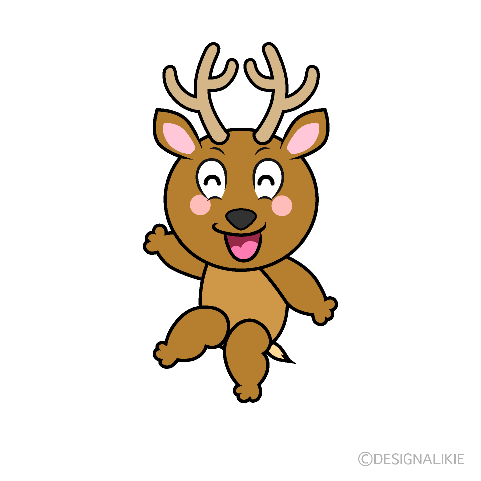 Smiling Deer Cartoon Character Image