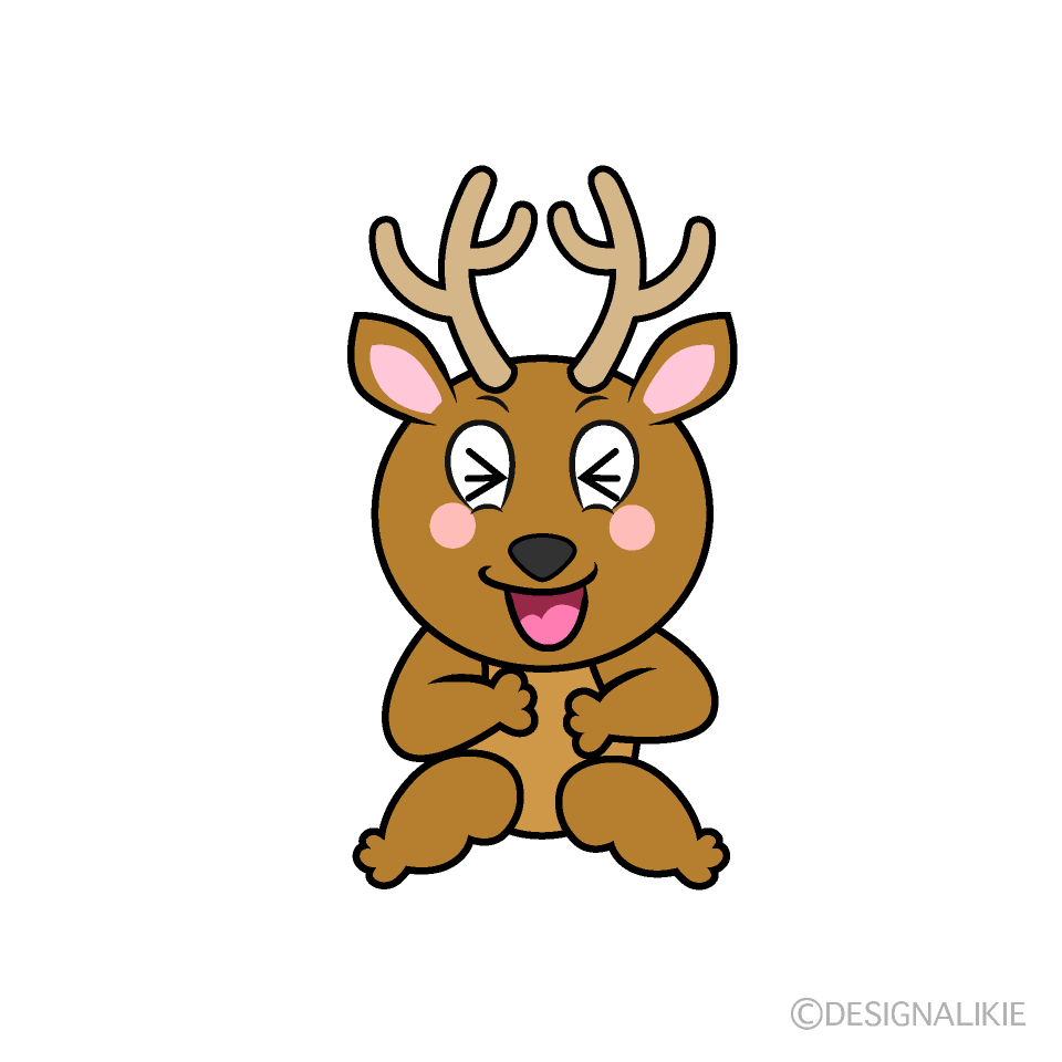 Laughing Deer Cartoon Character Image
