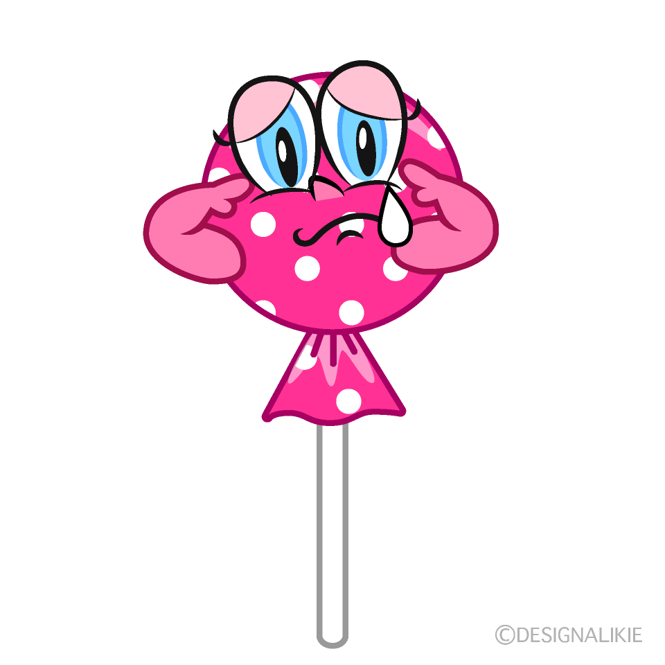 Caramelo Pirulí Triste Animado