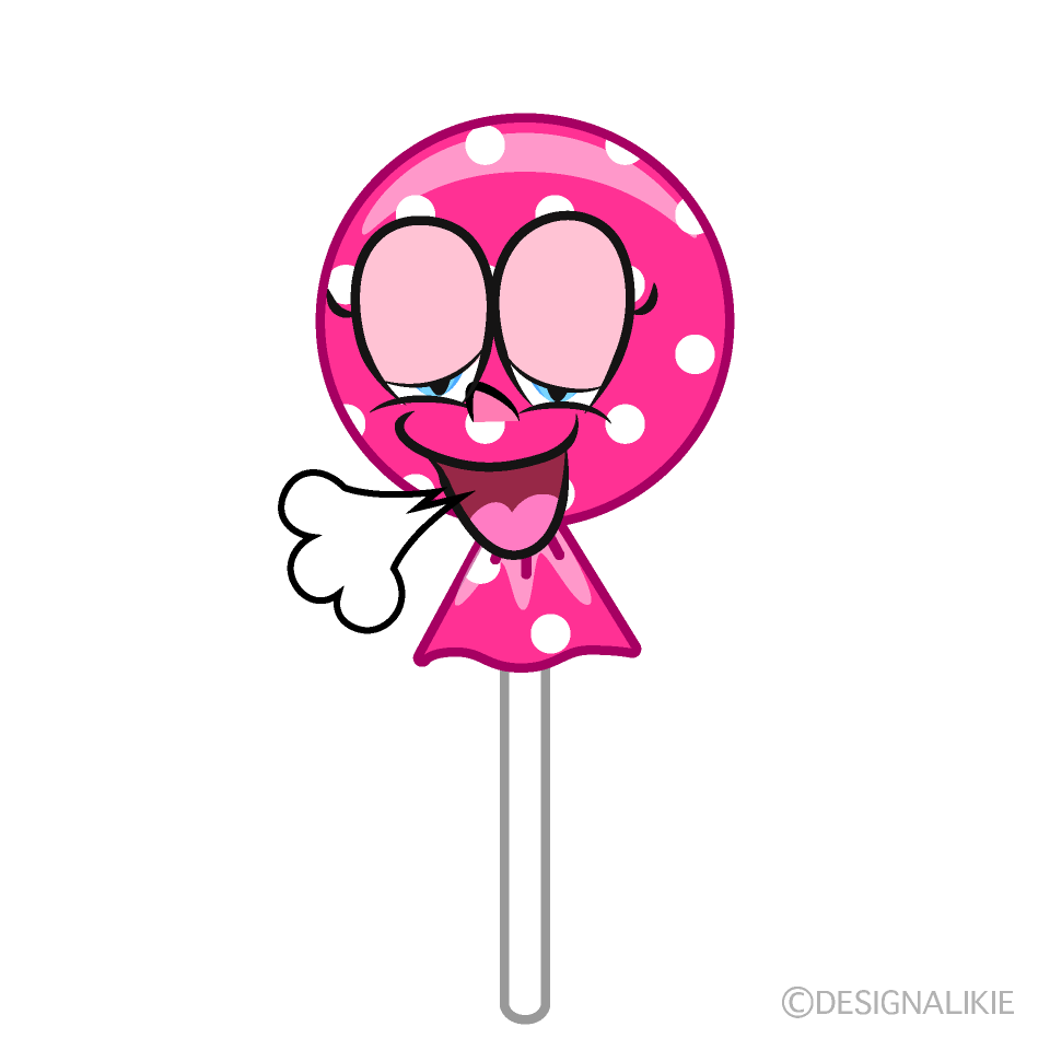 Relaxing Candy Lollipop Cartoon Character Image