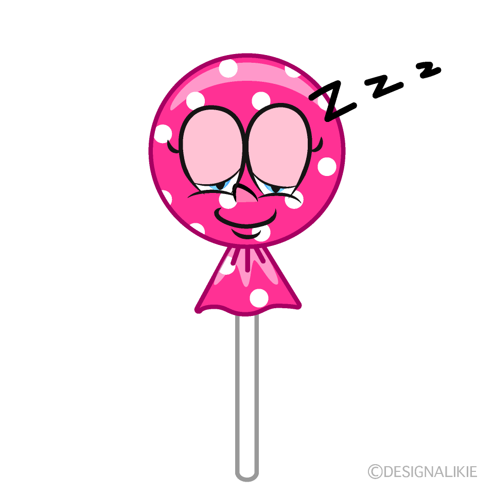 Sleeping Candy Lollipop Cartoon Character Image