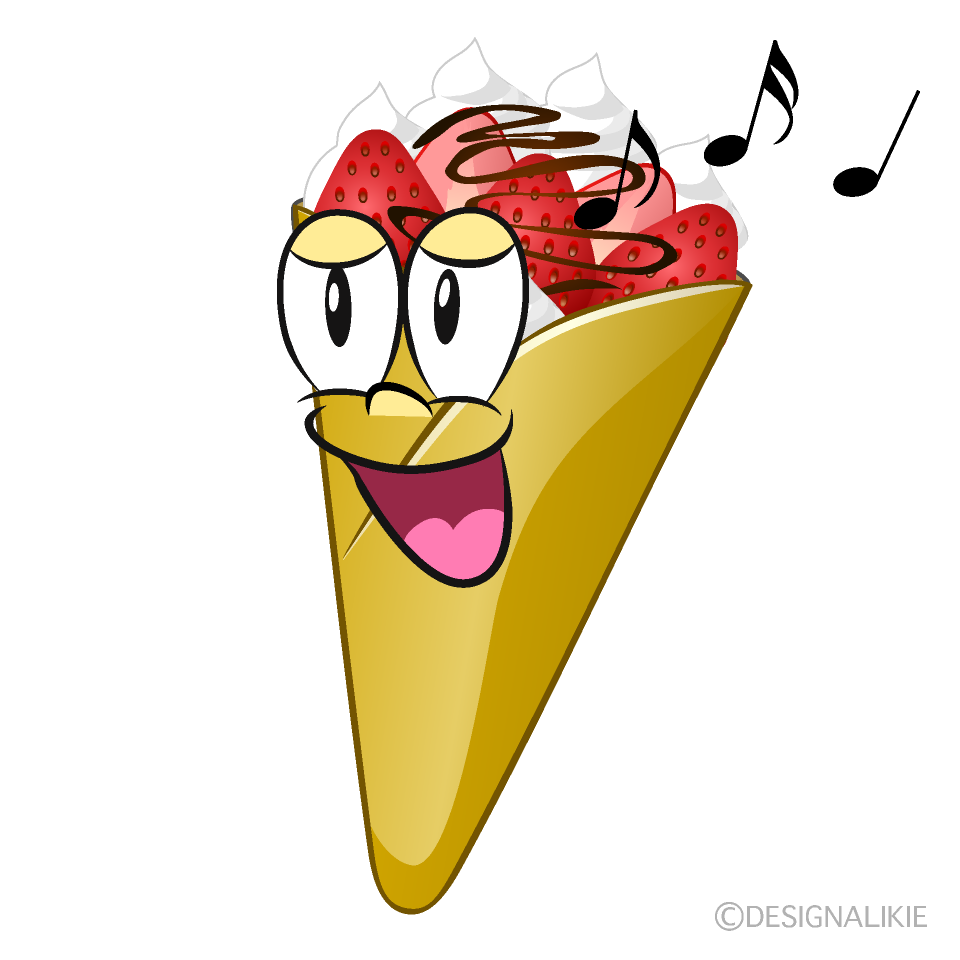 Singing Crepe Cartoon Character Image
