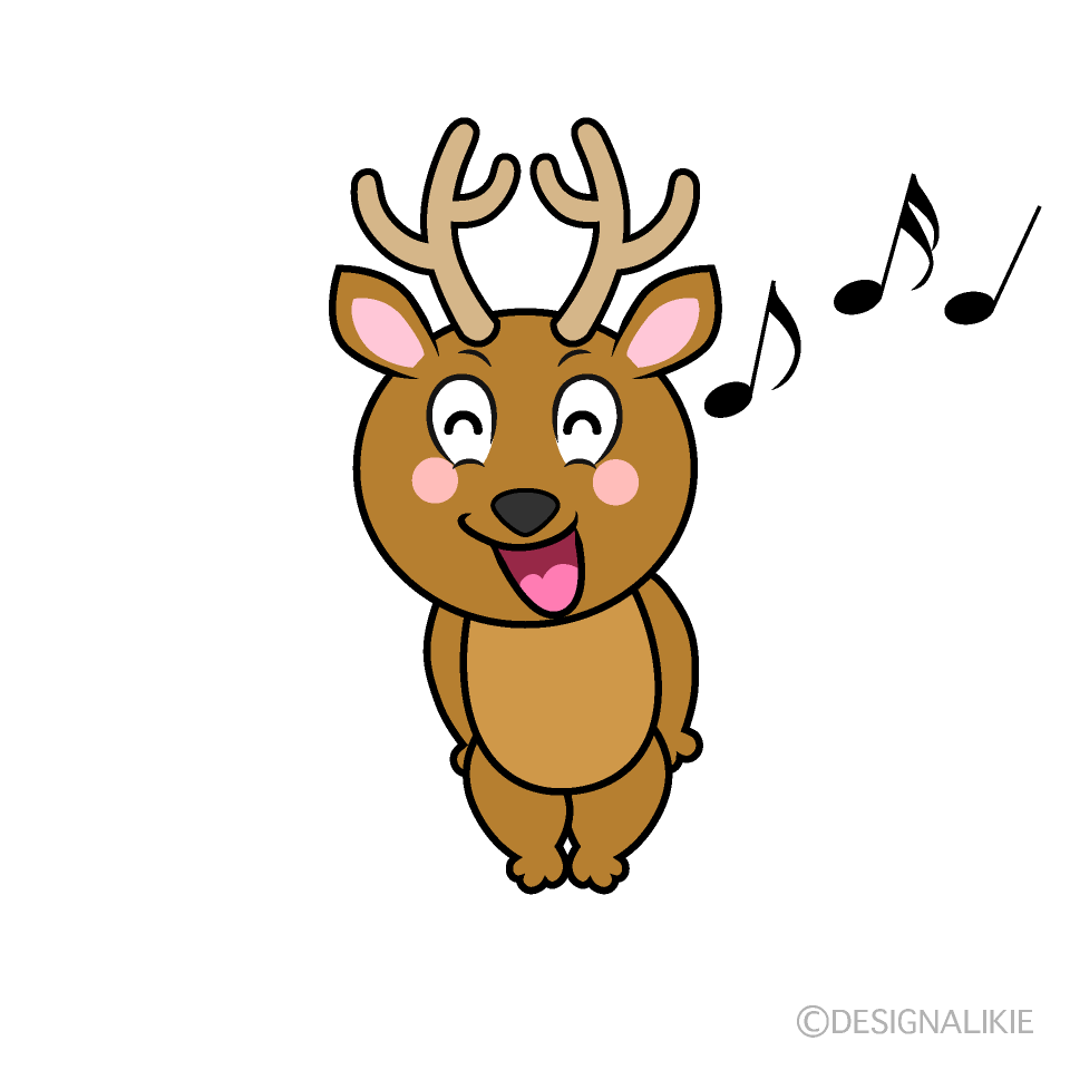 Singing Deer Cartoon Character Image