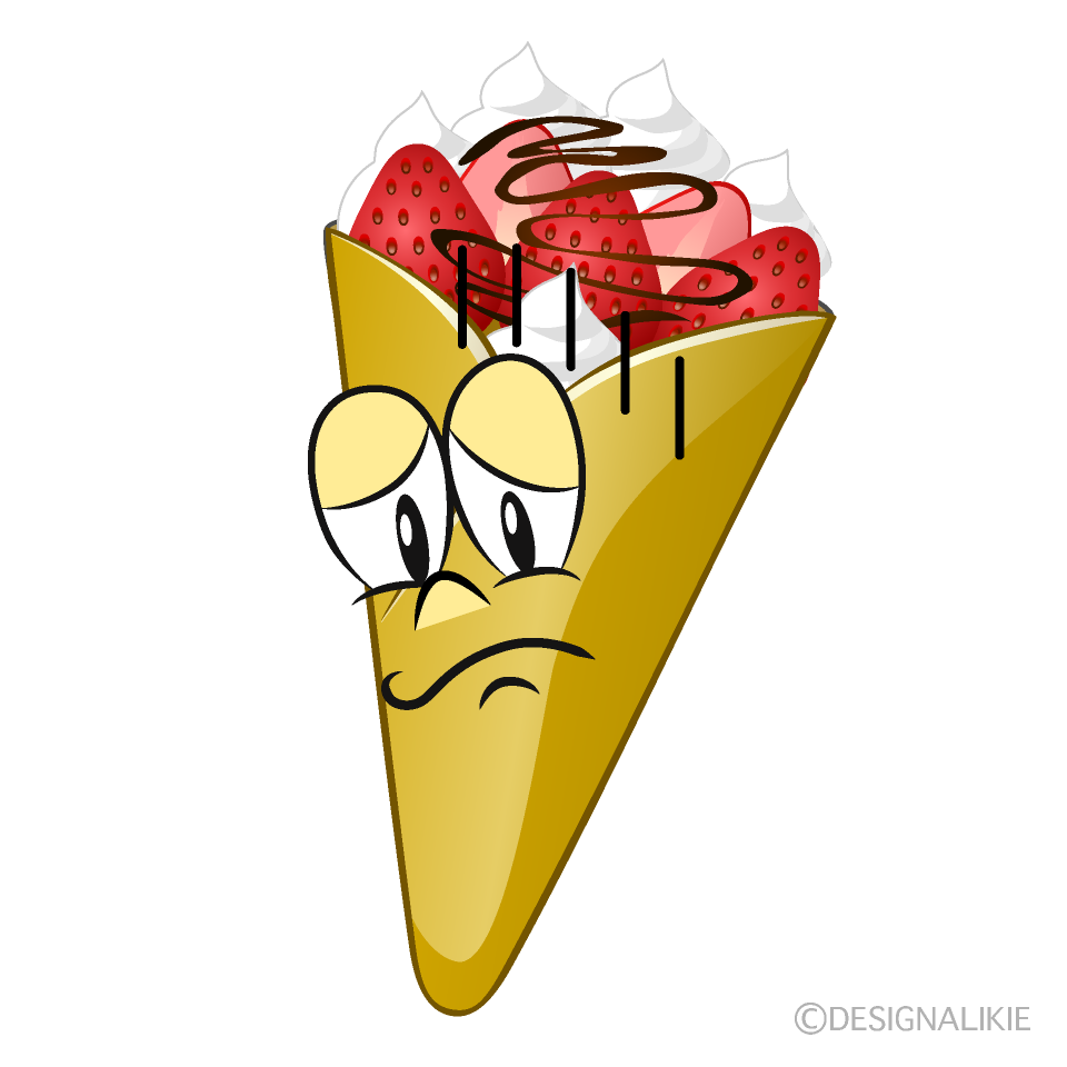 Depressed Crepe Cartoon Character Image