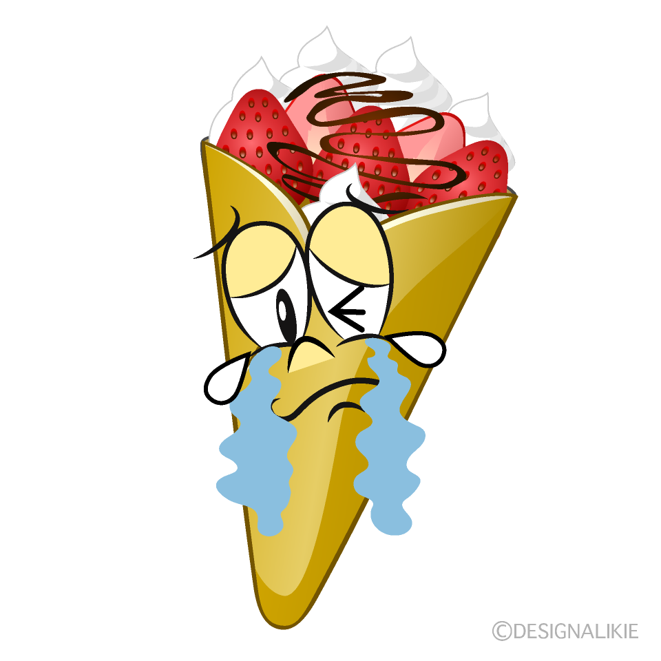 Crying Crepe Cartoon Character Image