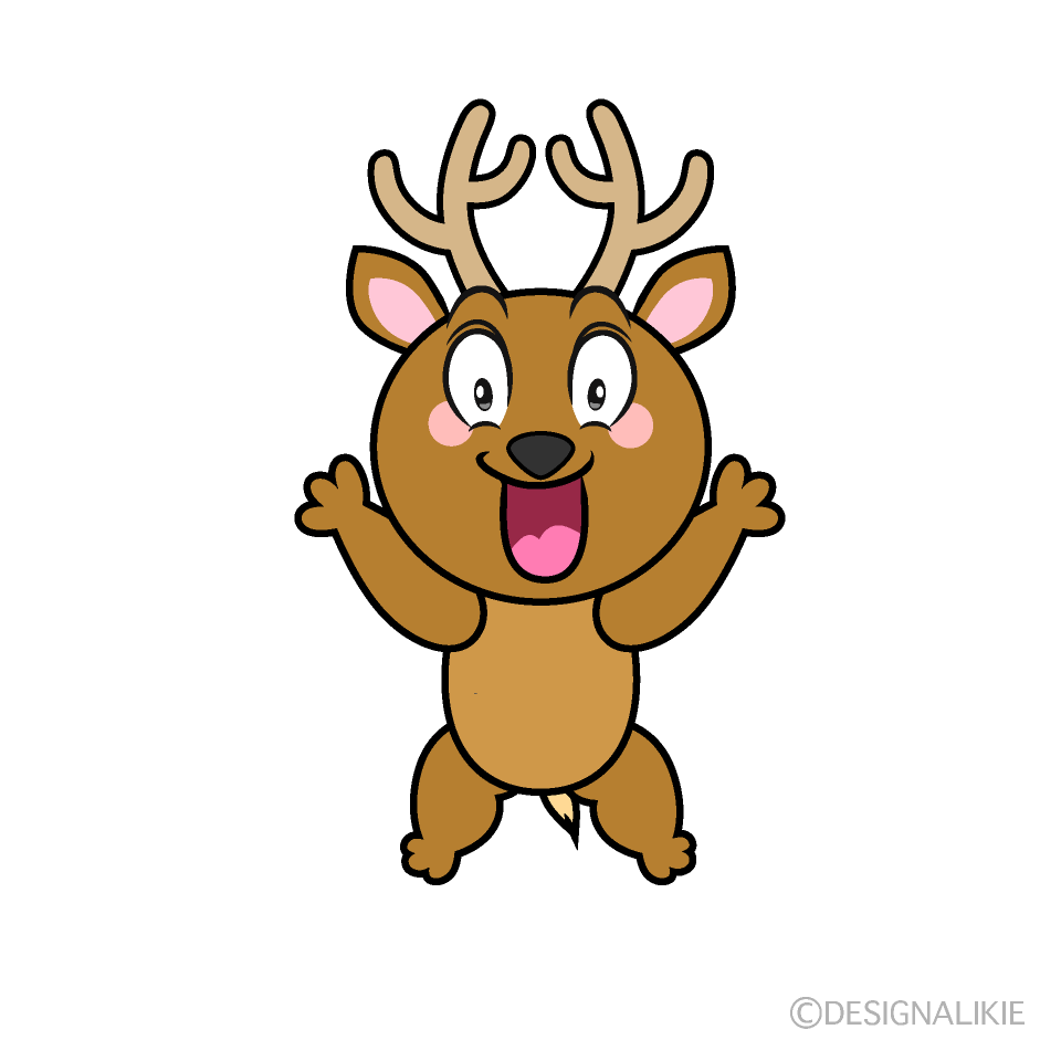 Surprised Deer Cartoon Character Image