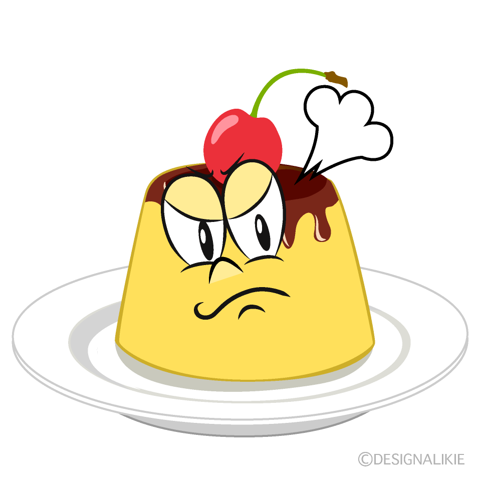 Angry Pudding Cartoon Character Image