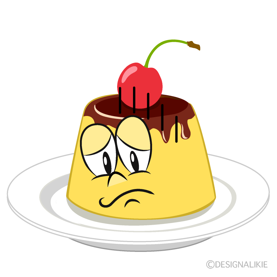 Depressed Pudding Cartoon Character Image