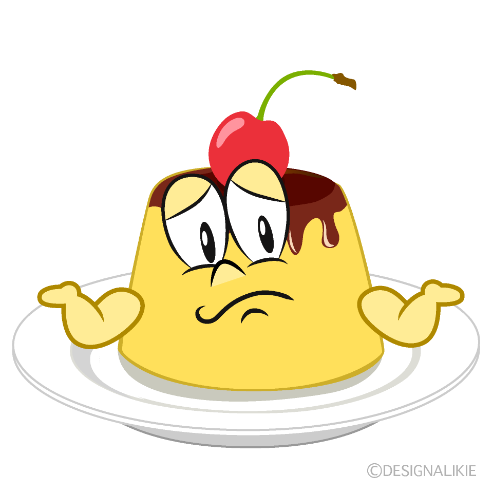 Troubled Pudding Cartoon Character Image