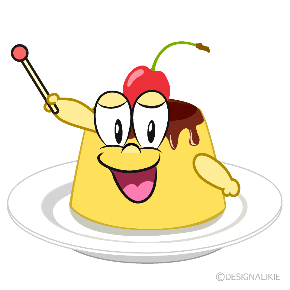 Speaking Pudding Cartoon Character Image