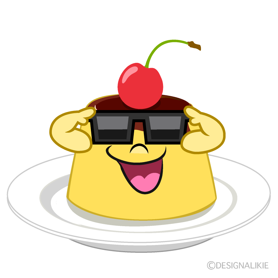 Cool Pudding Cartoon Character Image