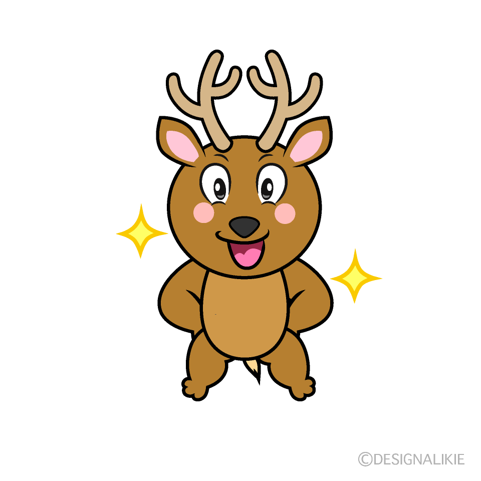 Glitter Deer Cartoon Character Image
