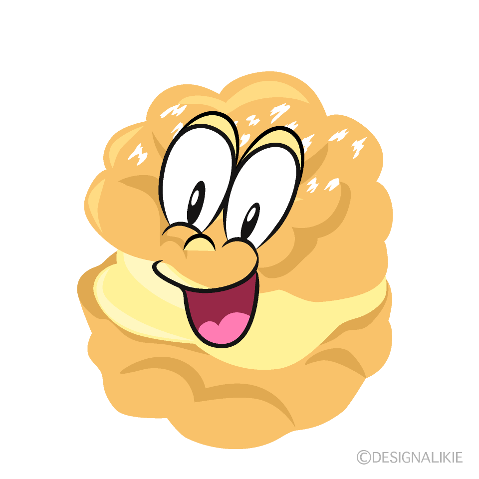 Surprising Cream Puff Cartoon Character Image