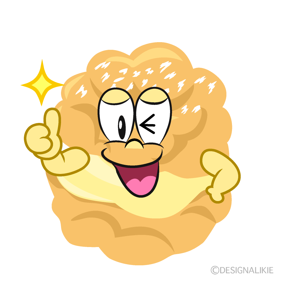 Thumbs up Cream Puff Cartoon Character Image