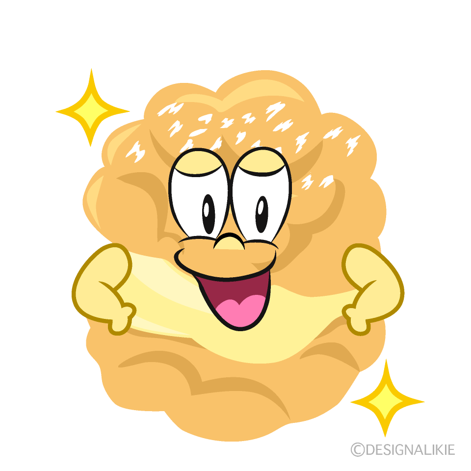 Glitter Cream Puff Cartoon Character Image