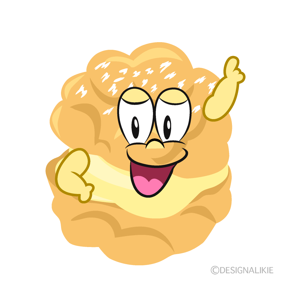 Posing Cream Puff Cartoon Character Image
