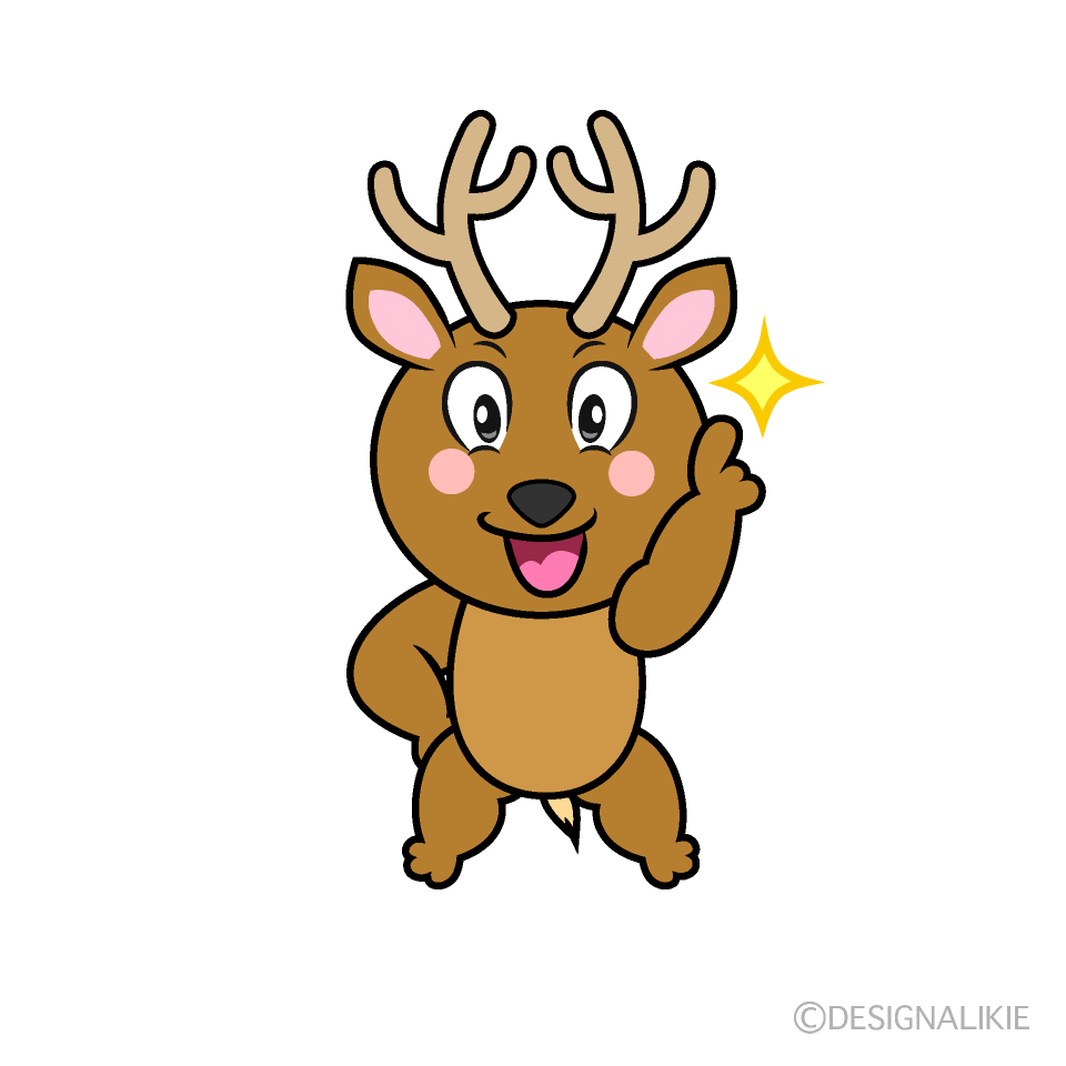 Posing Deer Cartoon Character Image