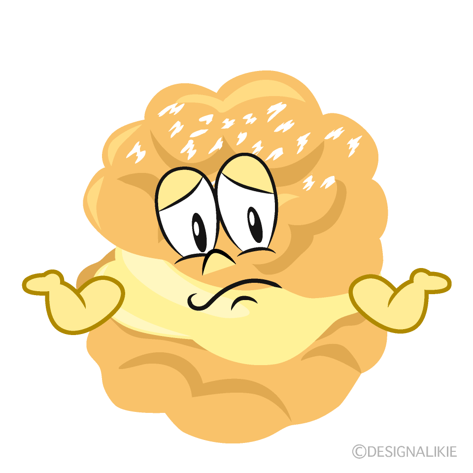 Troubled Cream Puff Cartoon Character Image
