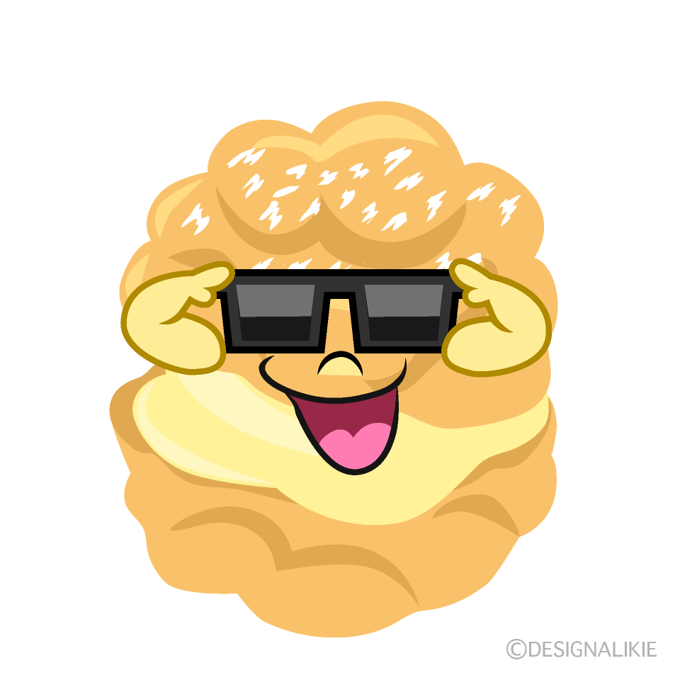 Cool Cream Puff Cartoon Character Image