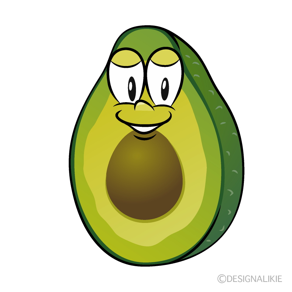 Avocado Cartoon Character Image