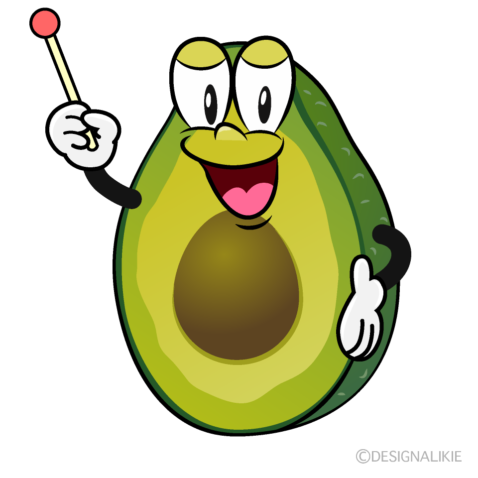 Speaking Avocado Cartoon Character Image