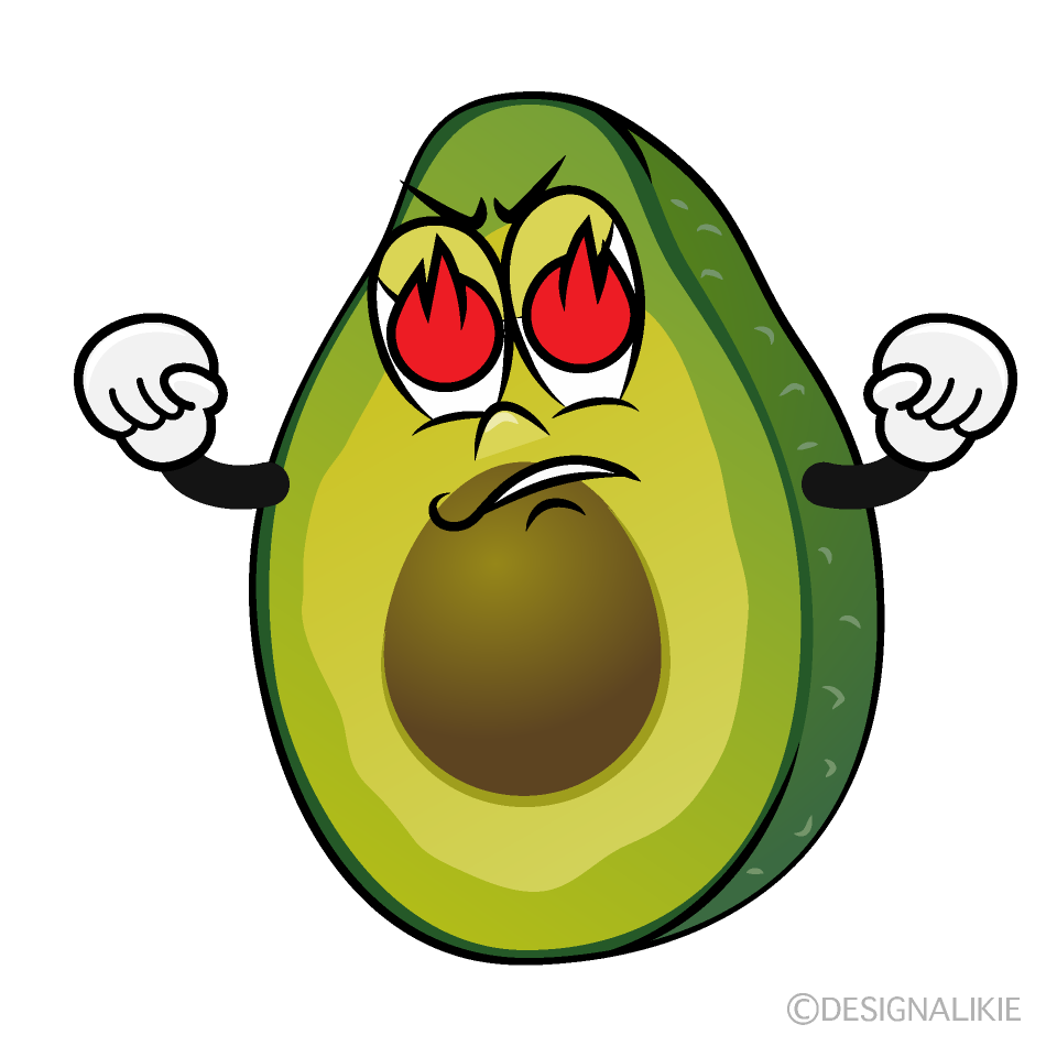 Enthusiasm Avocado Cartoon Character Image