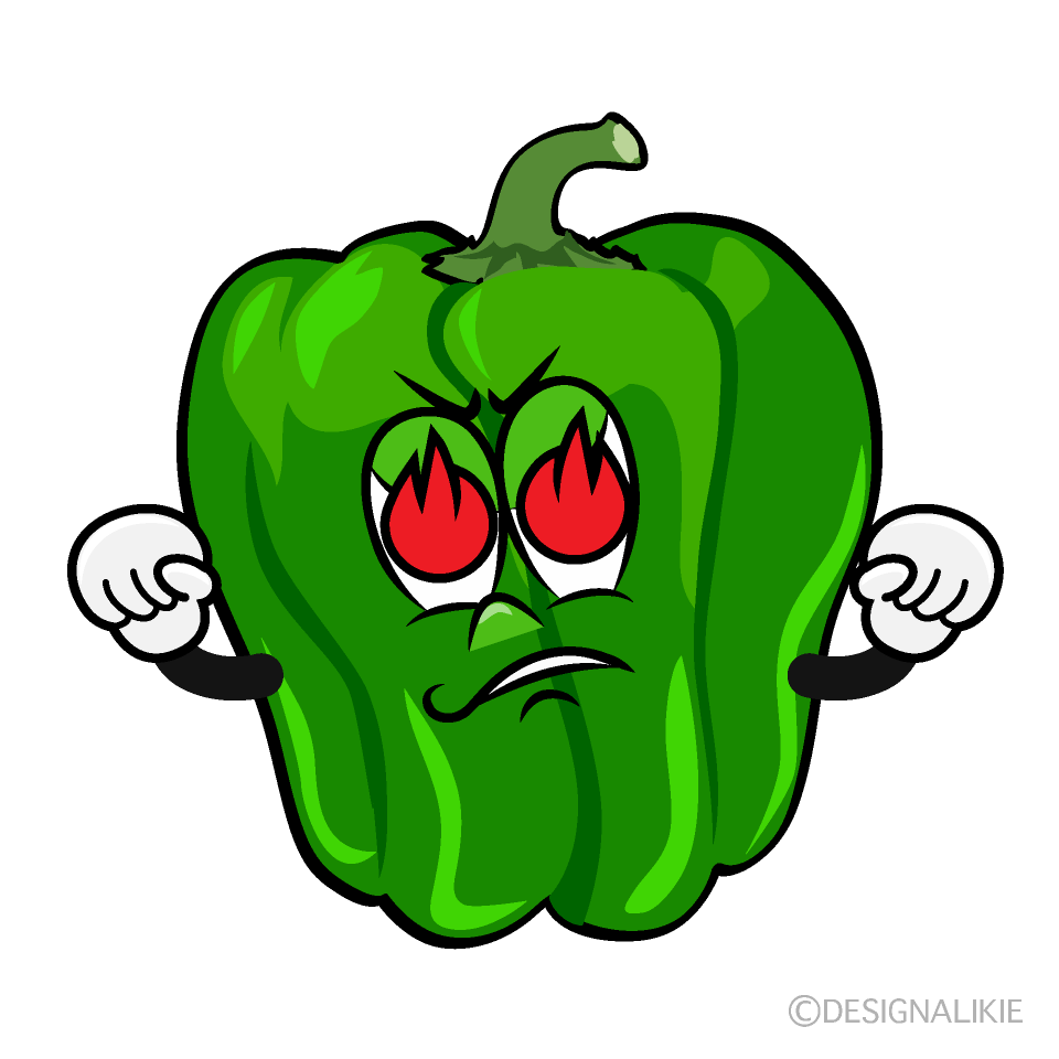 Enthusiasm Green Pepper Cartoon Character Image