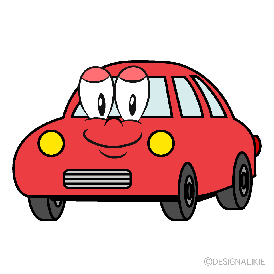 Red Car Cartoon Character Image