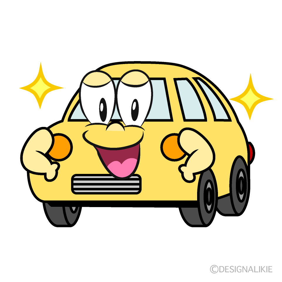 Glitter Small Car Cartoon Character Image