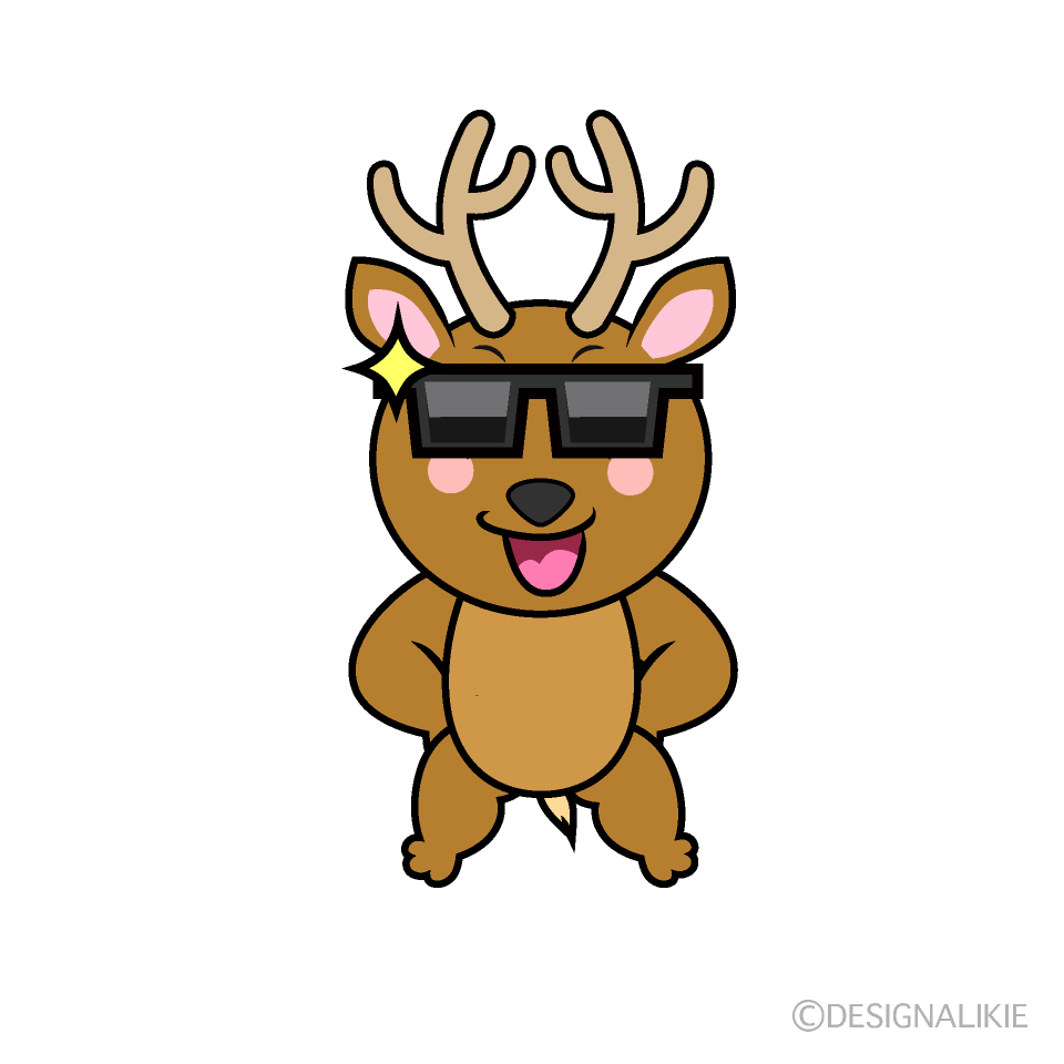 Cool Deer Cartoon Character Image