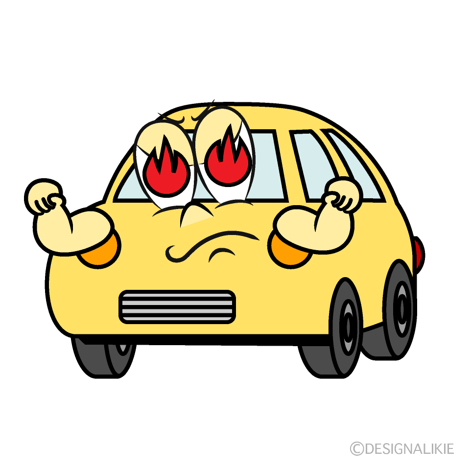Enthusiasm Small Car Cartoon Character Image