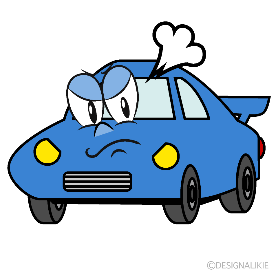 Angry Sports Car Cartoon Character Image
