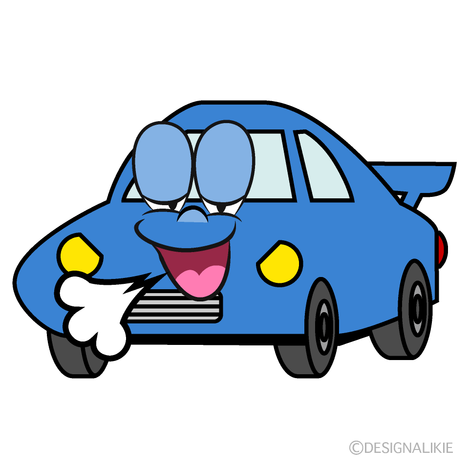 Relaxing Sports Car Cartoon Character Image
