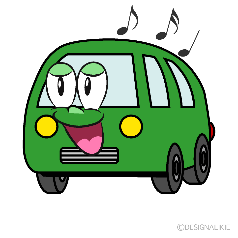Singing Van Cartoon Character Image