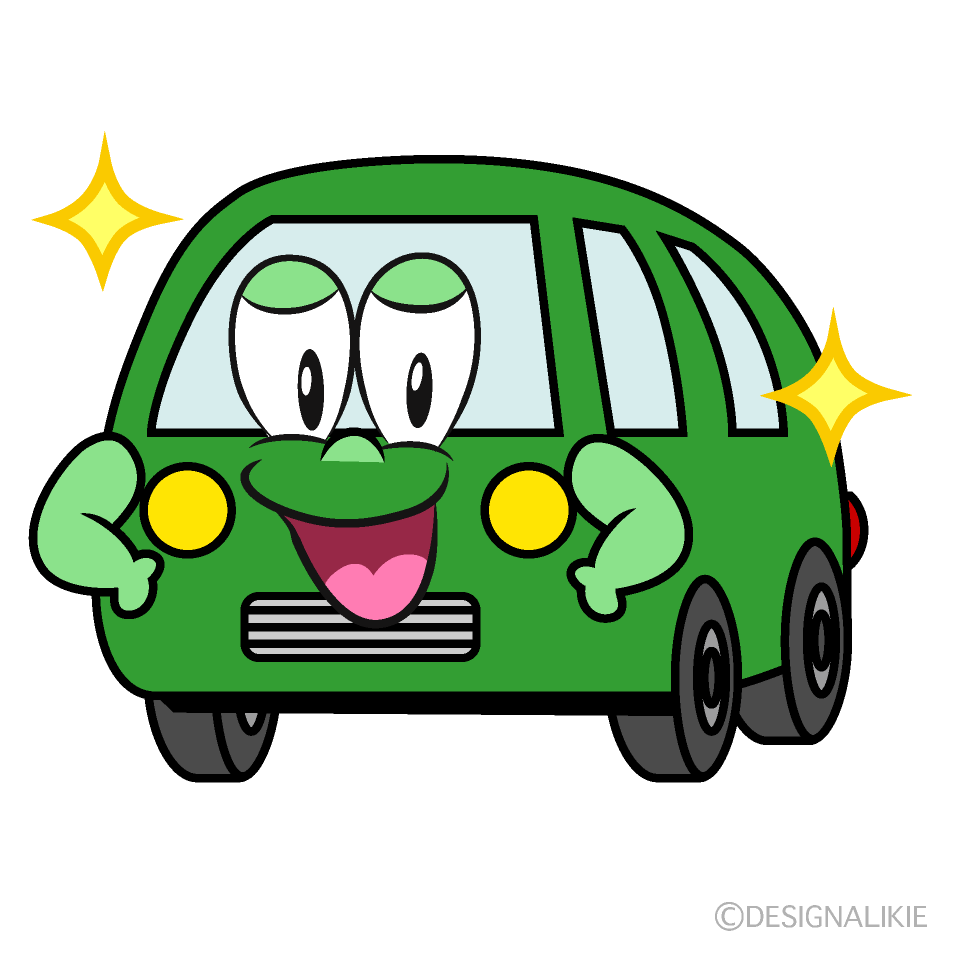 Glitter Van Cartoon Character Image