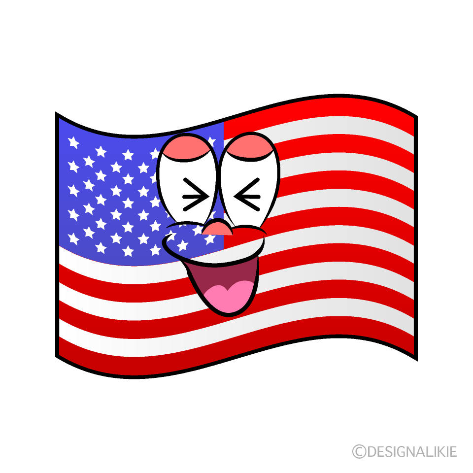 Bandera Americana Riente Animado
