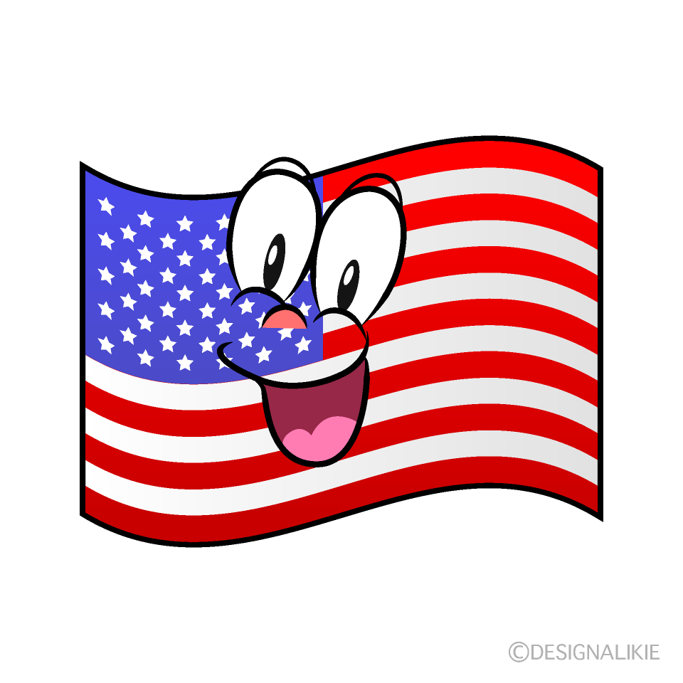Bandera Americana Sorprendente Animado