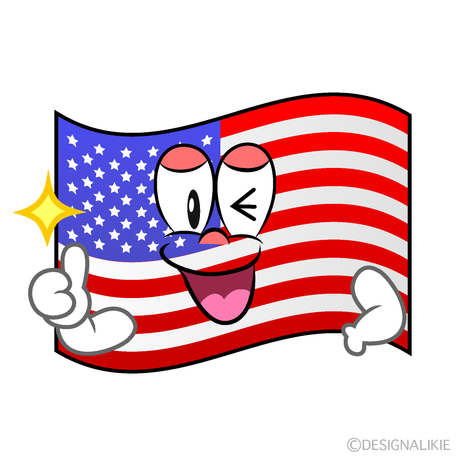 Bandera Americana Pulgar Arriba Animado