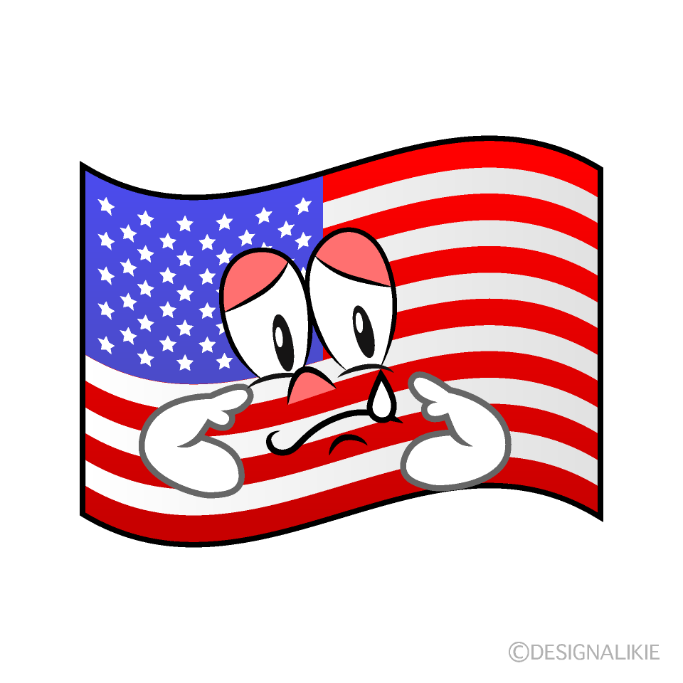 Bandera Americana Triste Animado