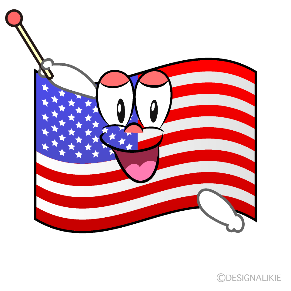 Bandera Americana Hablando Animado